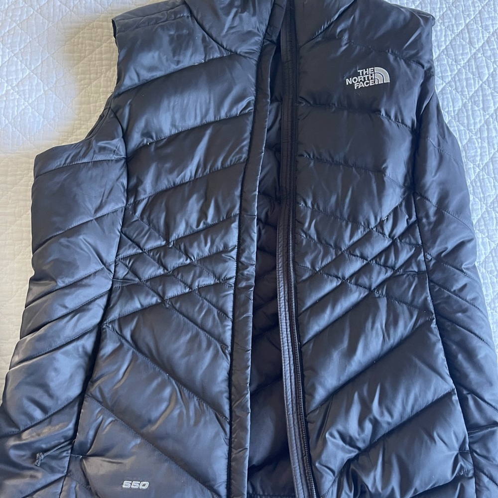 Womens black northface puffer vest
